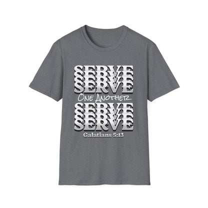 Serve One Another T-Shirt — Galatians 5:13 Christian Tee