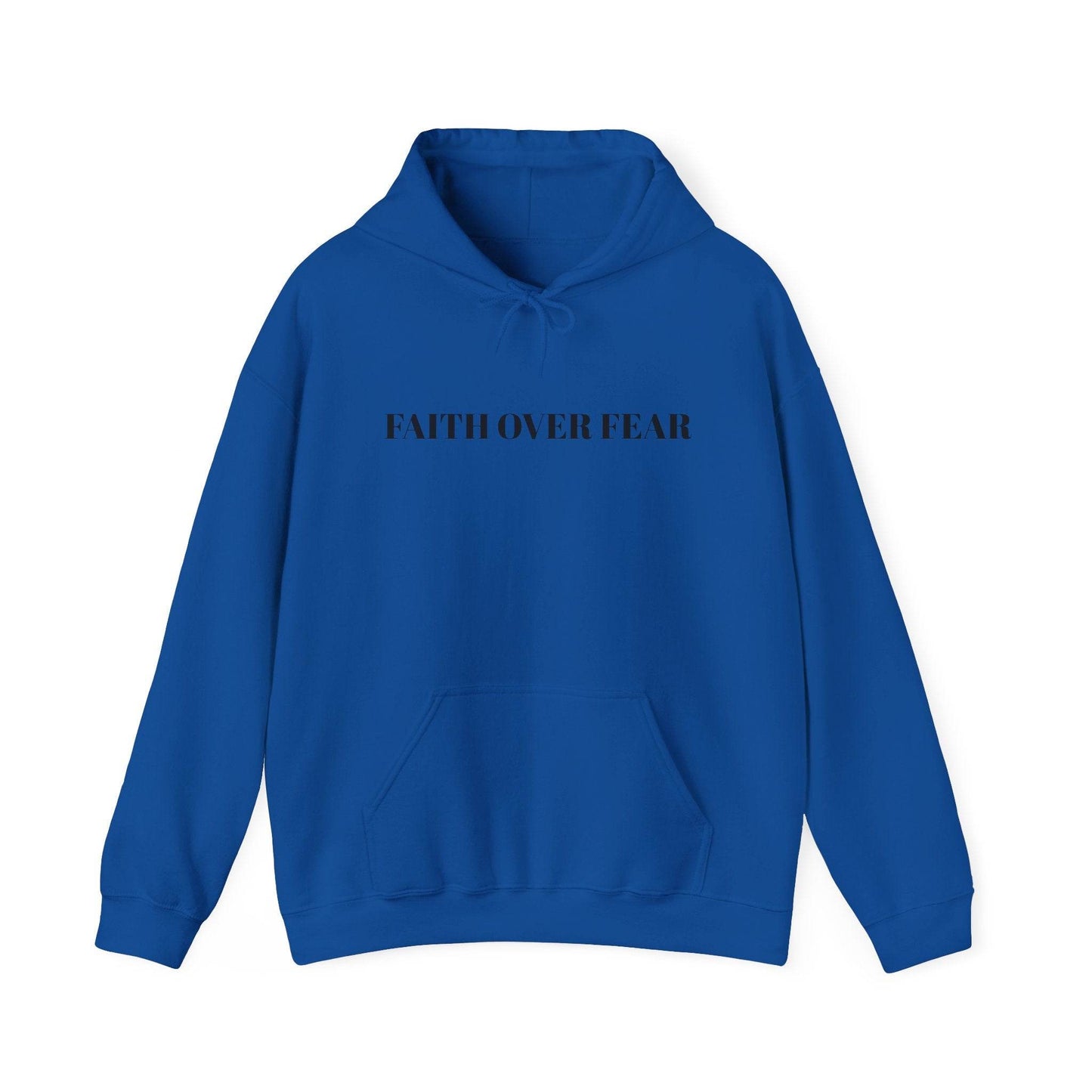 Faith Over Fear Unisex Hooded Sweatshirt Black - Tseva Clothing Co.