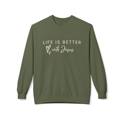 Life is Better with Jesus - Sweatshirt - Tseva Clothing Co.