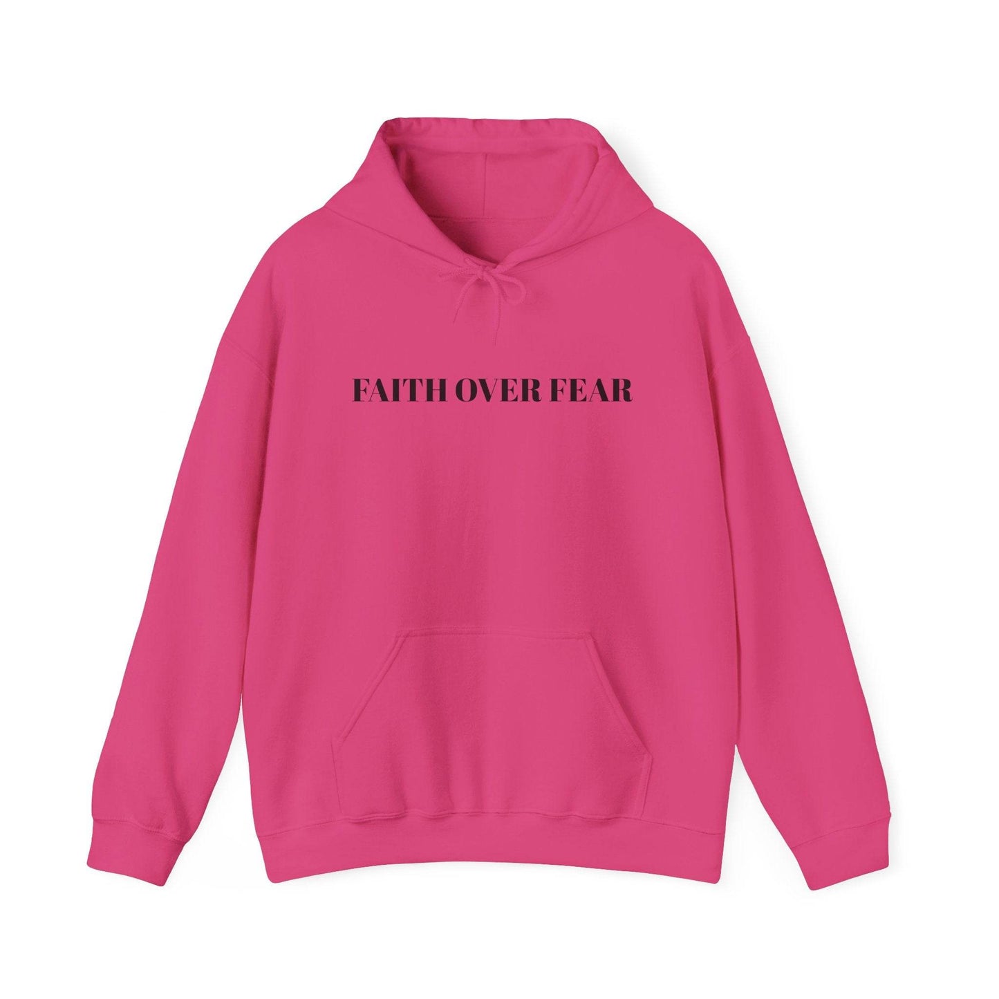 Faith Over Fear Unisex Hooded Sweatshirt Black - Tseva Clothing Co.