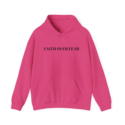 Faith Over Fear Unisex Hooded Sweatshirt Black - Tseva Clothing Co.