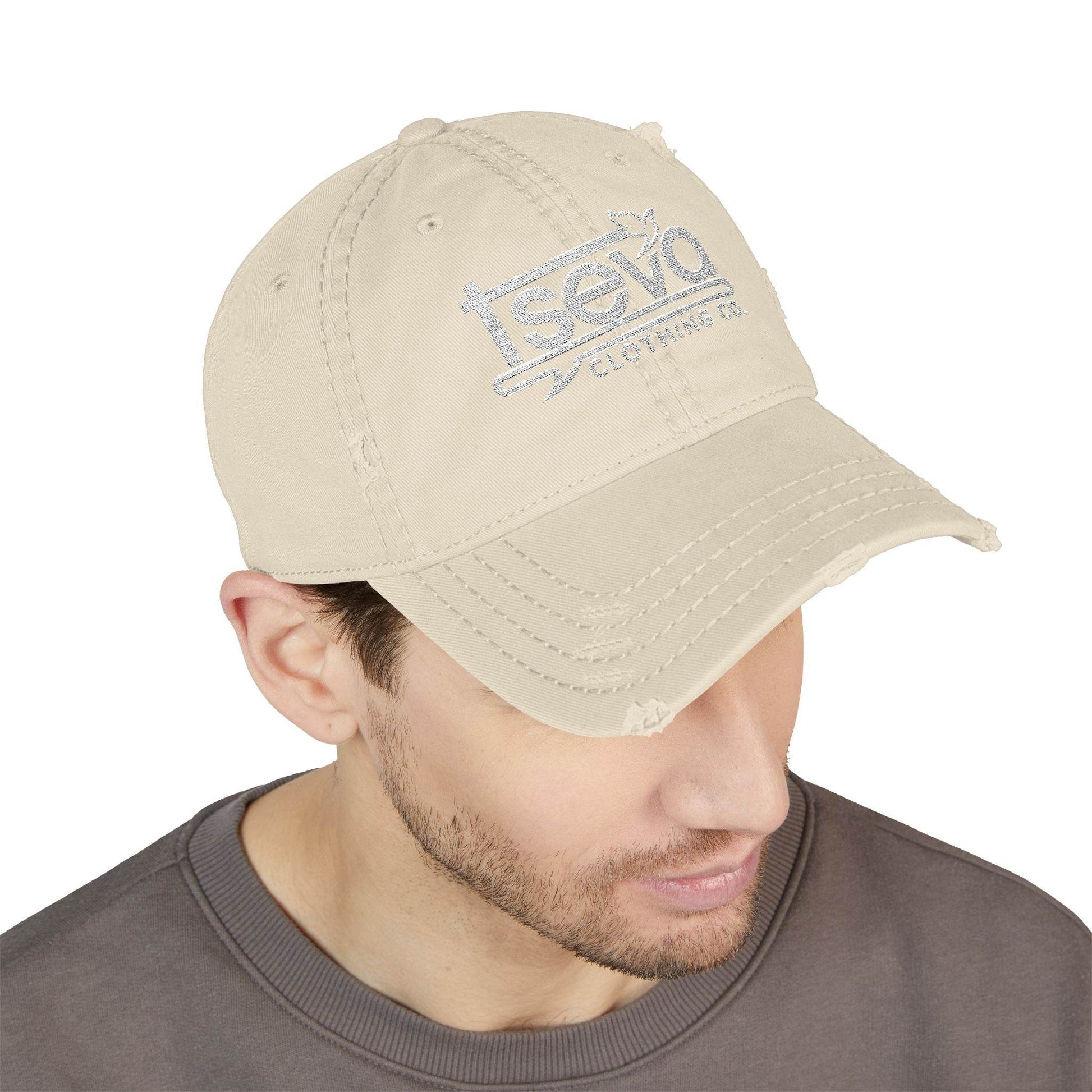 Dad Hat - Tseva Logo Distressed Embroidery Cap - Tseva Clothing Co.