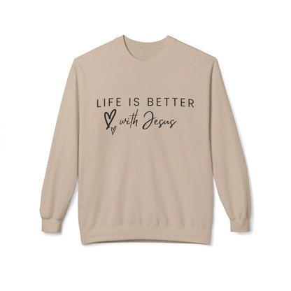 Life is Better with Jesus - Sweatshirt - Tseva Clothing Co.