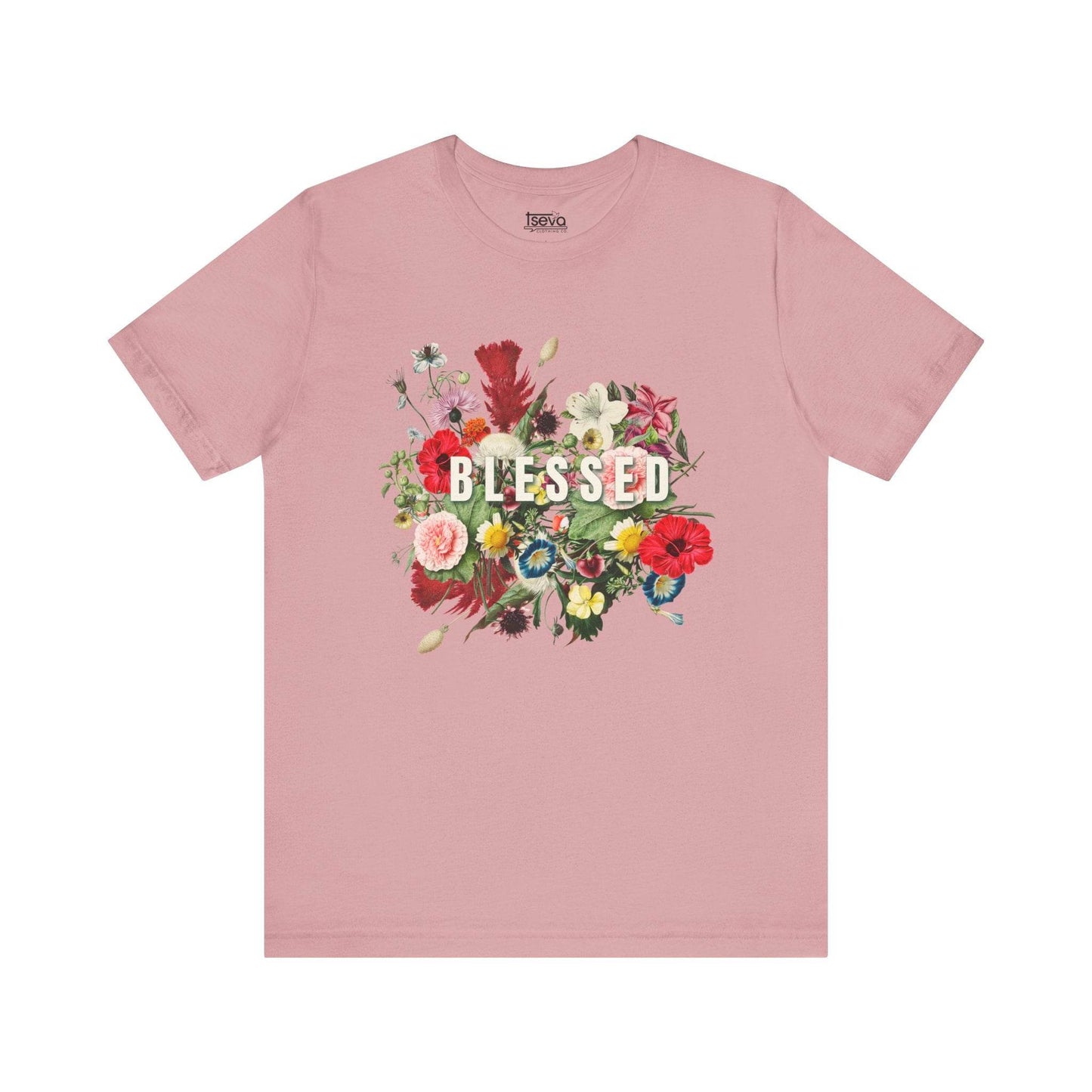 Floral Blessed Jersey T-Shirt - Tseva Clothing Co.