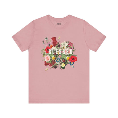 Floral Blessed Jersey T-Shirt - Tseva Clothing Co.