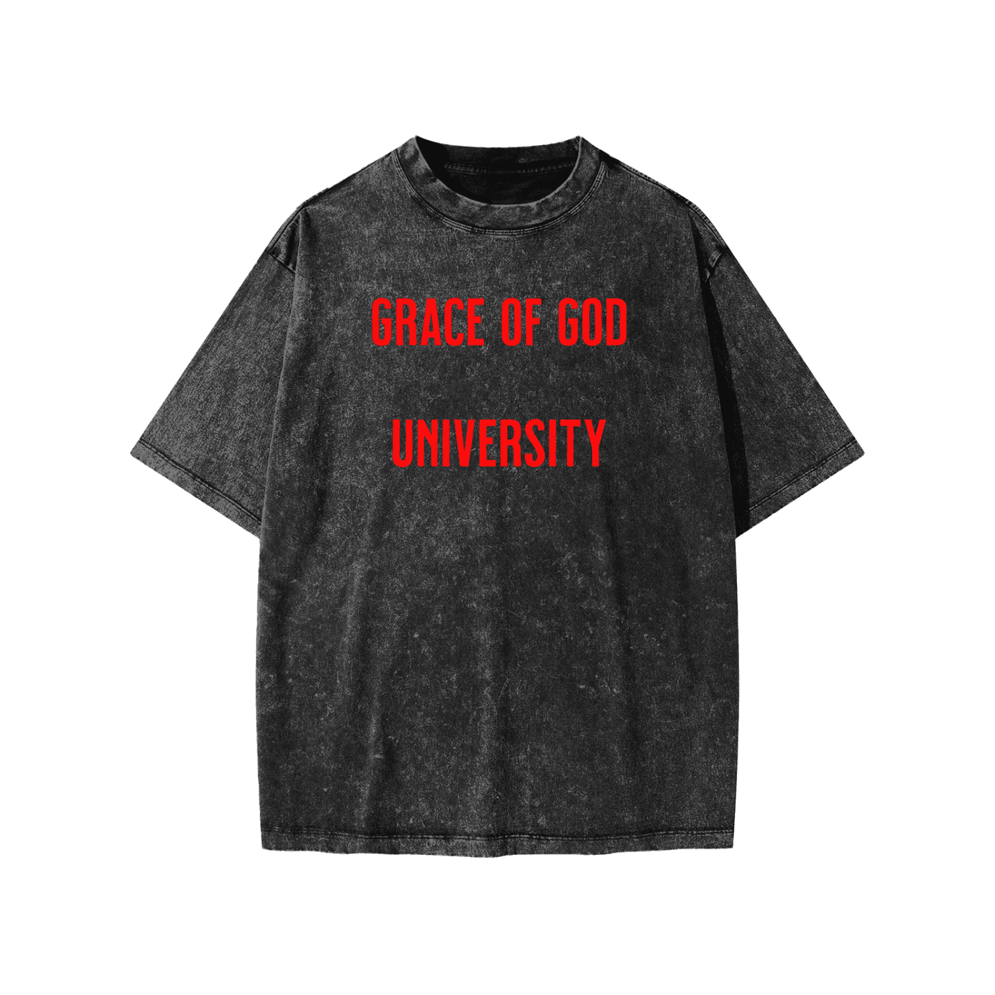 Kid's GRACE OF GOD UNIVERSITY - Oversized Long Sleeve T-Shirt - Red Letter - Tseva Clothing Co.