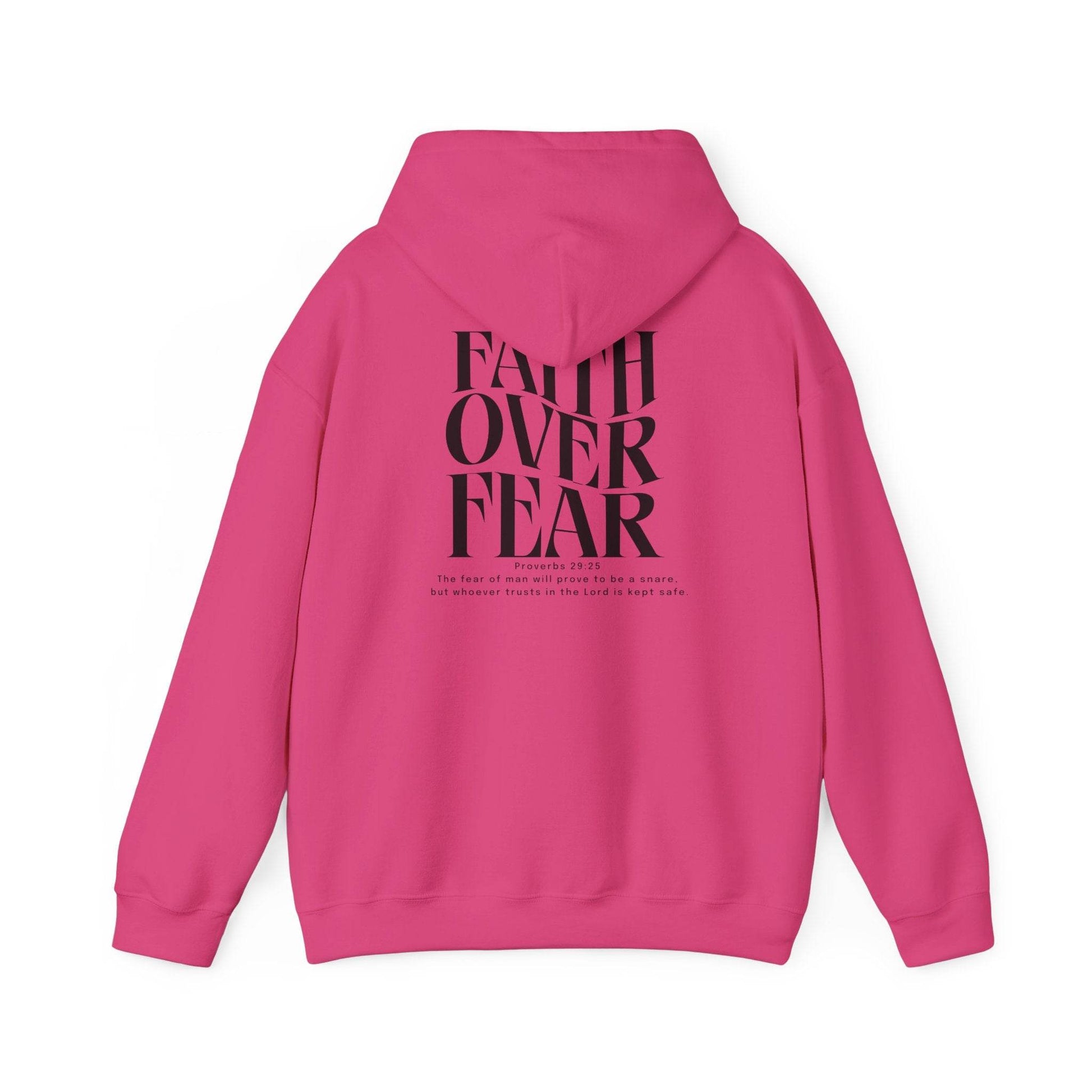 Faith Over Fear Unisex Hooded Sweatshirt Black - Tseva Clothing Co.