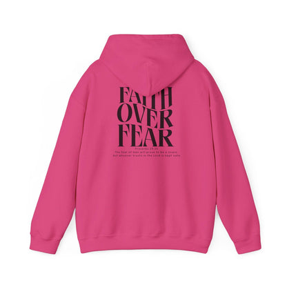 Faith Over Fear Unisex Hooded Sweatshirt Black - Tseva Clothing Co.