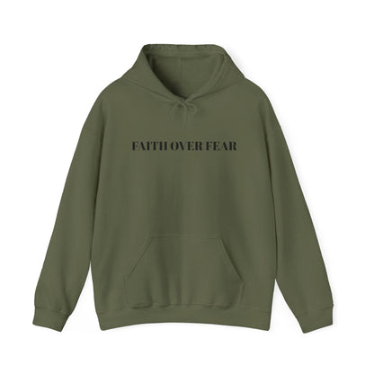 Faith Over Fear Unisex Hooded Sweatshirt Black - Tseva Clothing Co.