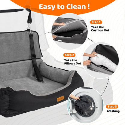 Coral Fleece Dog Booster Seat