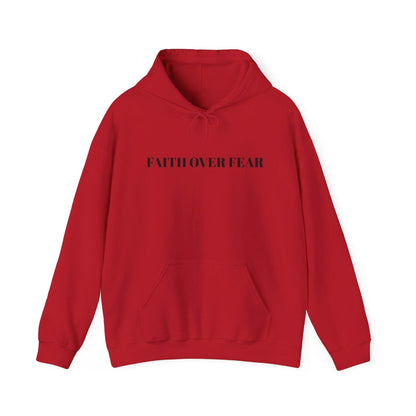 Faith Over Fear Unisex Hooded Sweatshirt Black - Tseva Clothing Co.