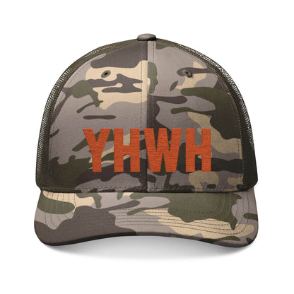 YHWH Embroidered Camouflage Trucker Hat - Tseva Clothing Co.
