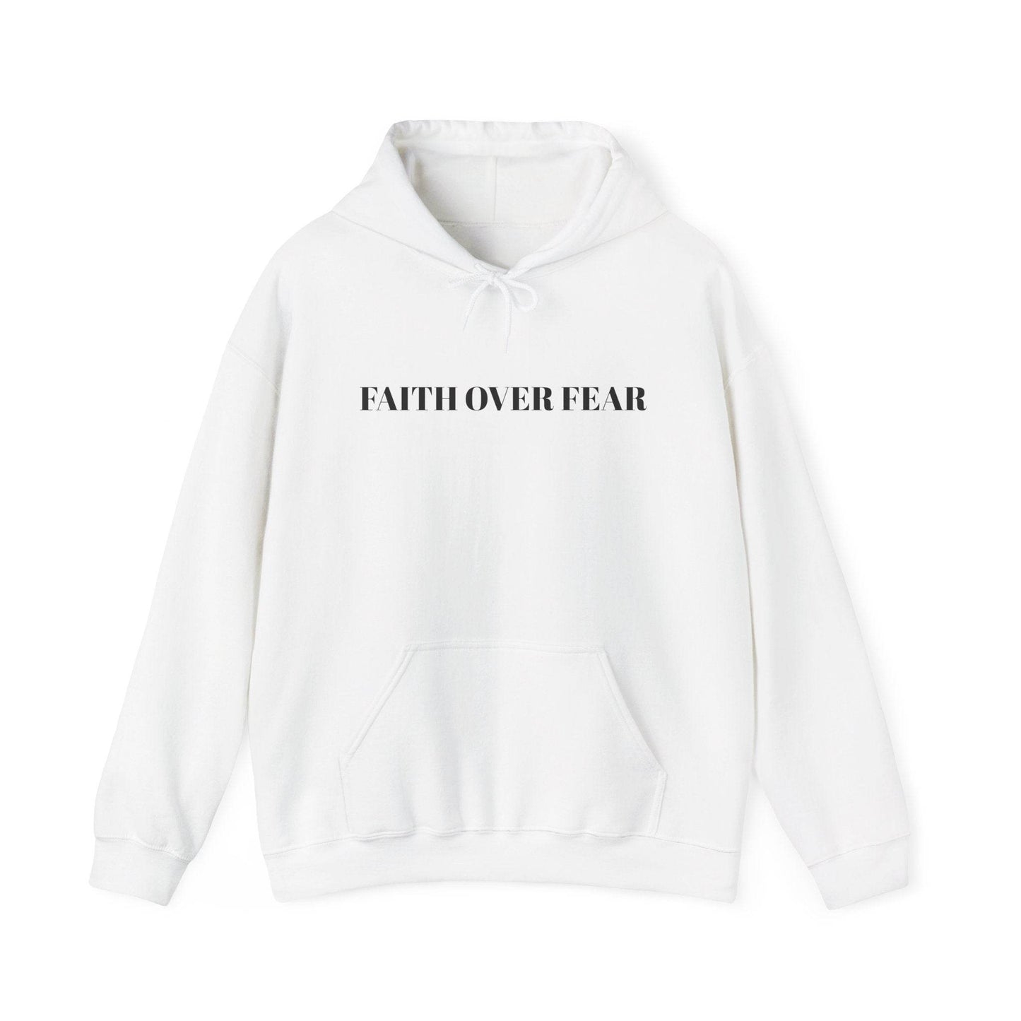 Faith Over Fear Unisex Hooded Sweatshirt Black - Tseva Clothing Co.