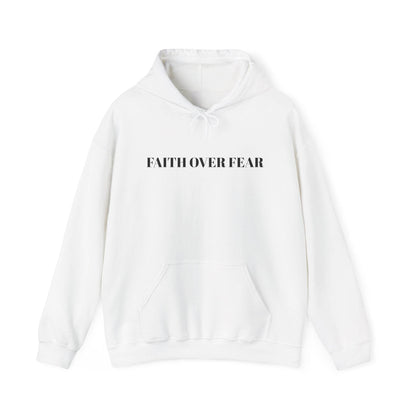 Faith Over Fear Unisex Hooded Sweatshirt Black - Tseva Clothing Co.