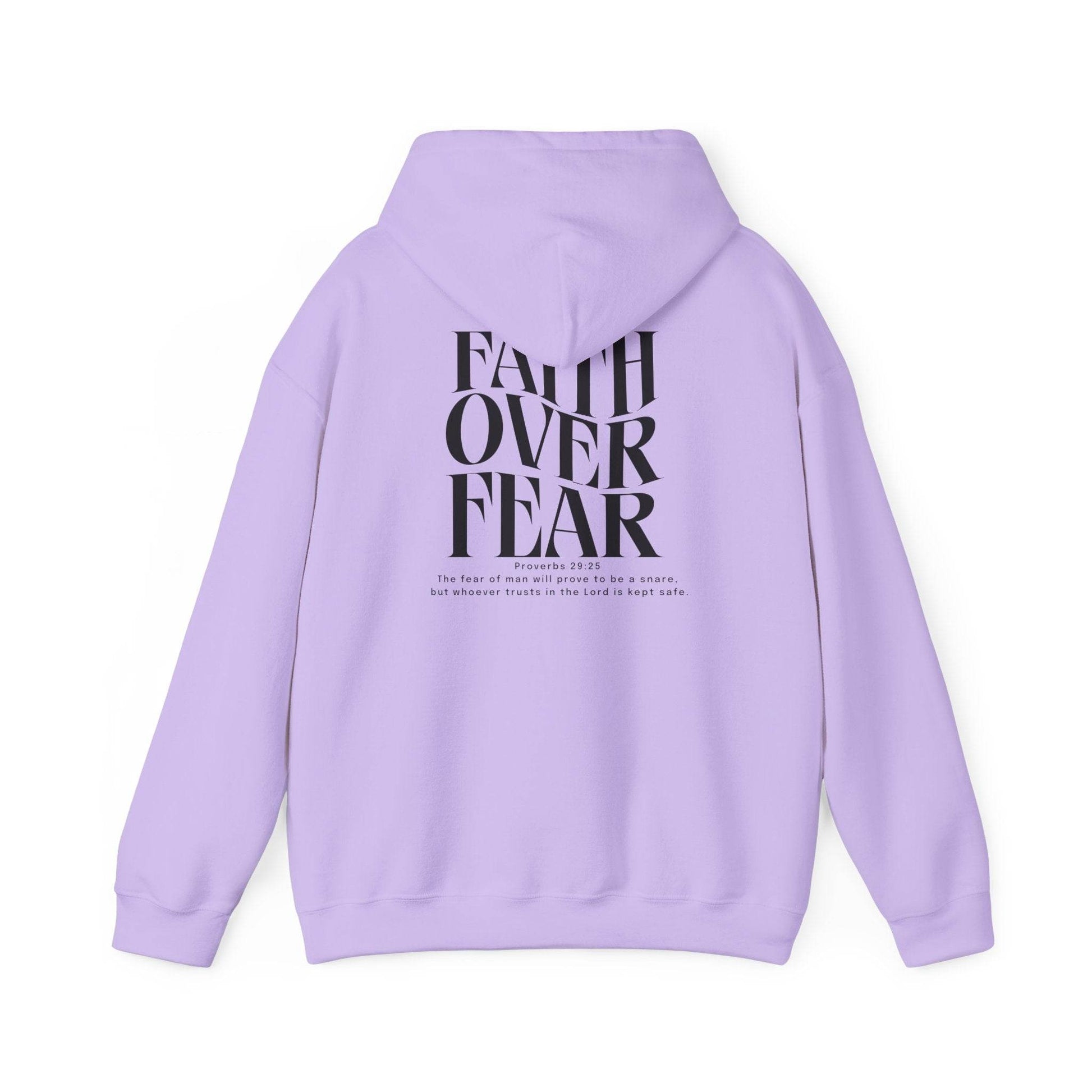 Faith Over Fear Unisex Hooded Sweatshirt Black - Tseva Clothing Co.