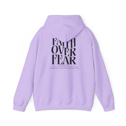Faith Over Fear Unisex Hooded Sweatshirt Black - Tseva Clothing Co.