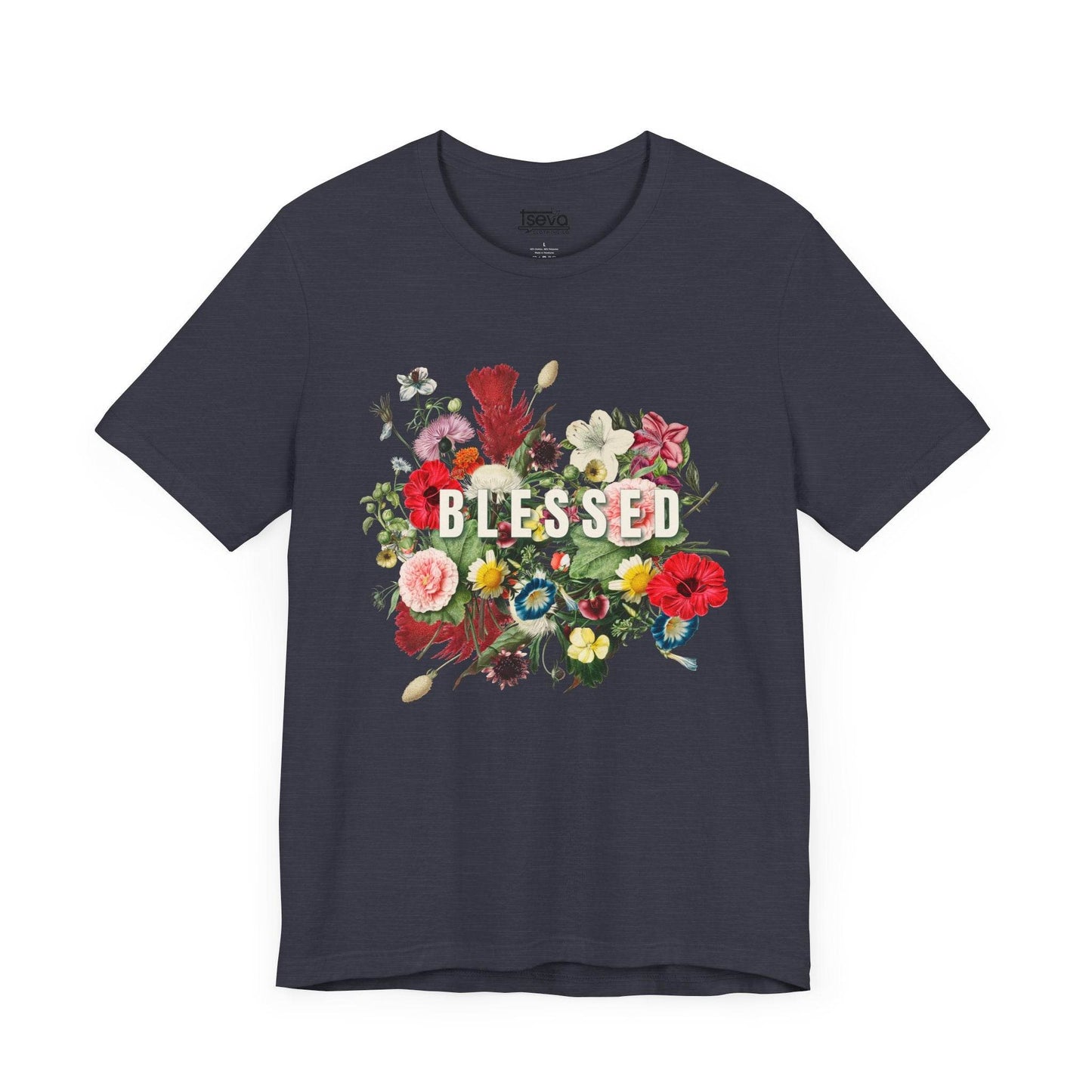 Floral Blessed Jersey T-Shirt - Tseva Clothing Co.