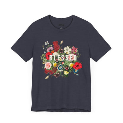 Floral Blessed Jersey T-Shirt - Tseva Clothing Co.