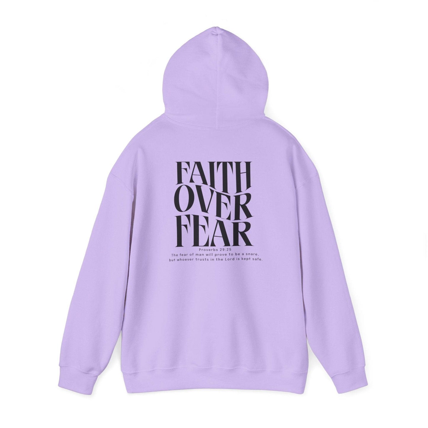 Faith Over Fear Unisex Hooded Sweatshirt Black - Tseva Clothing Co.