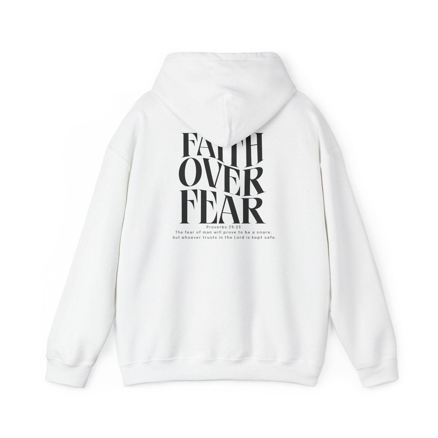 Faith Over Fear Unisex Hooded Sweatshirt Black - Tseva Clothing Co.