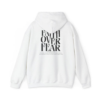 Faith Over Fear Unisex Hooded Sweatshirt Black - Tseva Clothing Co.