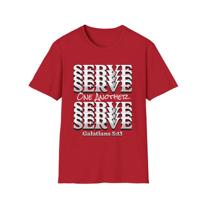 Serve One Another T-Shirt — Galatians 5:13 Christian Tee