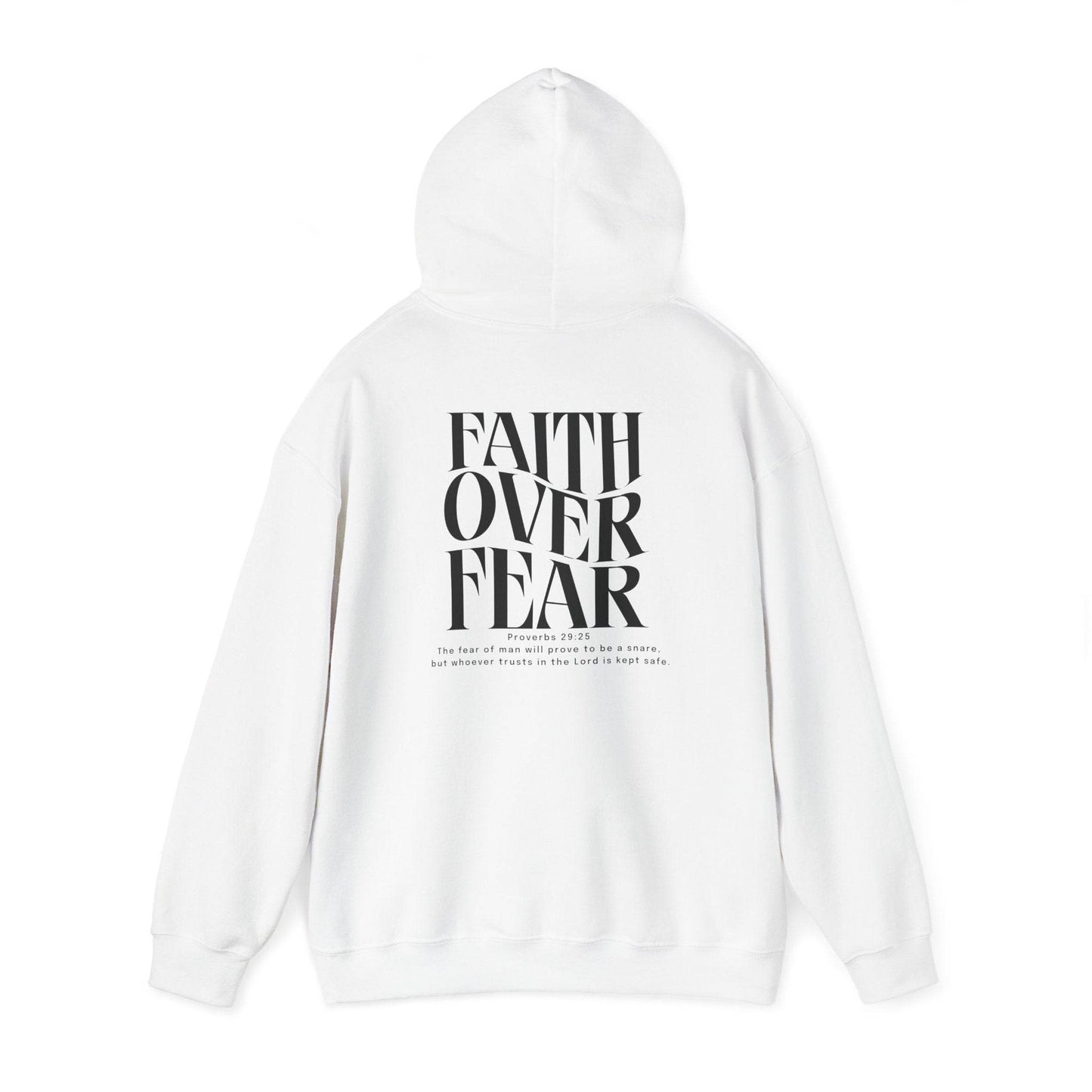 Faith Over Fear Unisex Hooded Sweatshirt Black - Tseva Clothing Co.