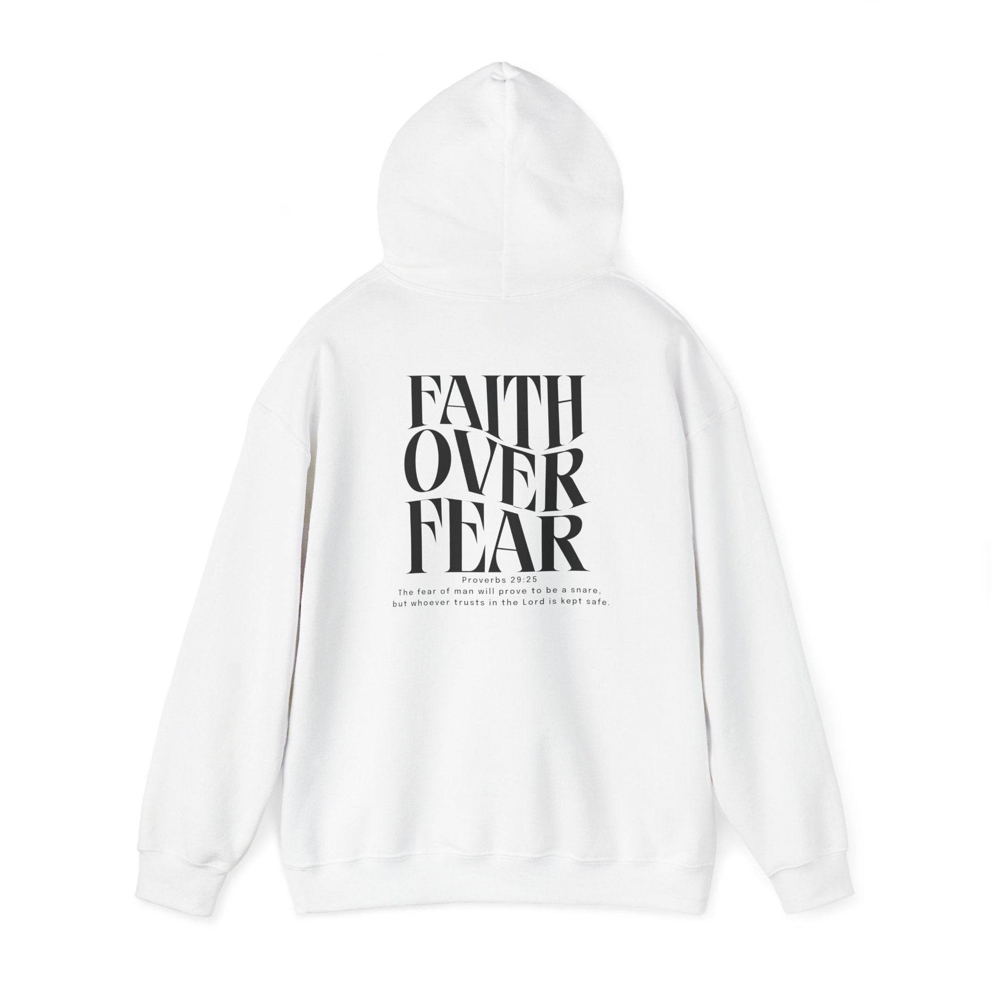 Faith Over Fear Unisex Hooded Sweatshirt Black - Tseva Clothing Co.