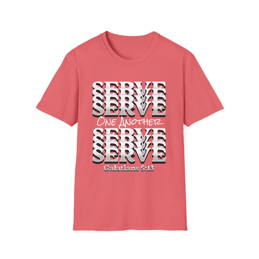 Serve One Another T-Shirt — Galatians 5:13 Christian Tee