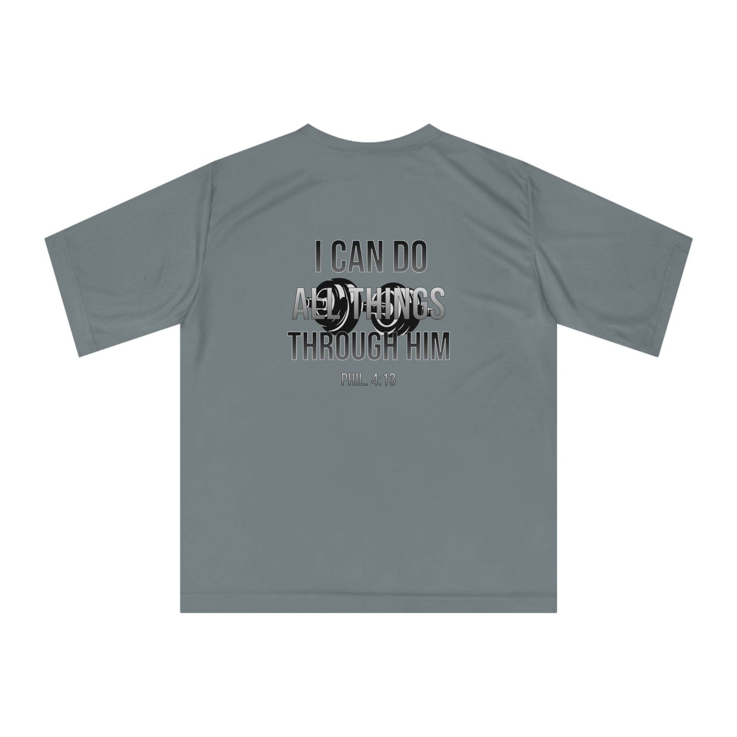 Moisture Wicking Philippians 4:13 - I Can Do All Things Performance Gym Workout T-Shirt - Tseva Clothing Co.