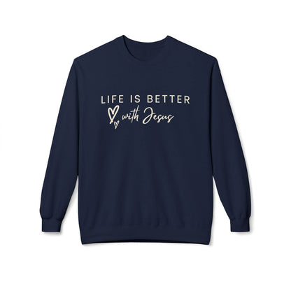 Life is Better with Jesus - Sweatshirt - Tseva Clothing Co.