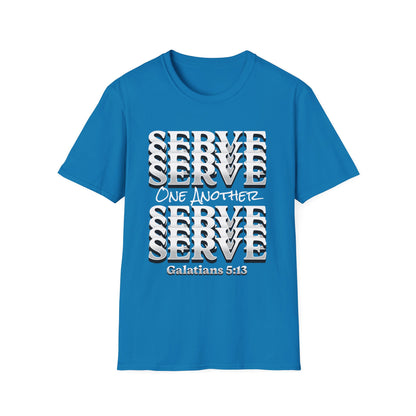Serve One Another T-Shirt — Galatians 5:13 Christian Tee