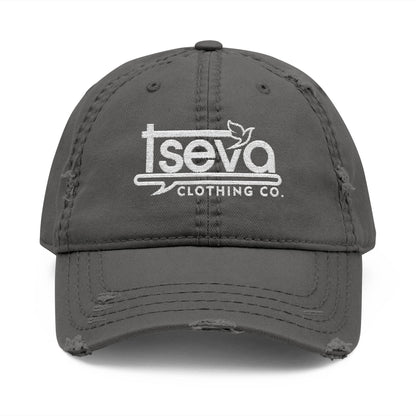 Dad Hat - Tseva Logo Distressed Embroidery Cap - Tseva Clothing Co.