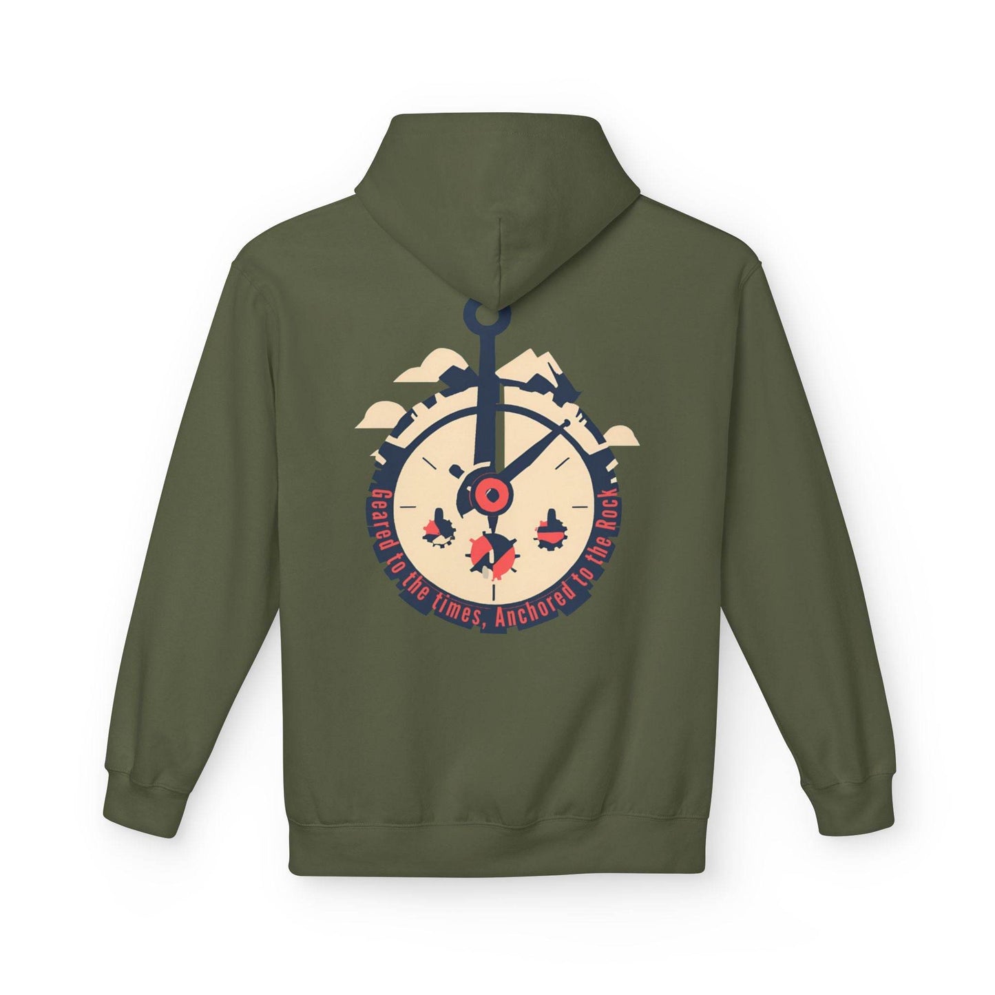 Geared to the Times Anchored to the Rock Hoodie - Tseva Clothing Co.