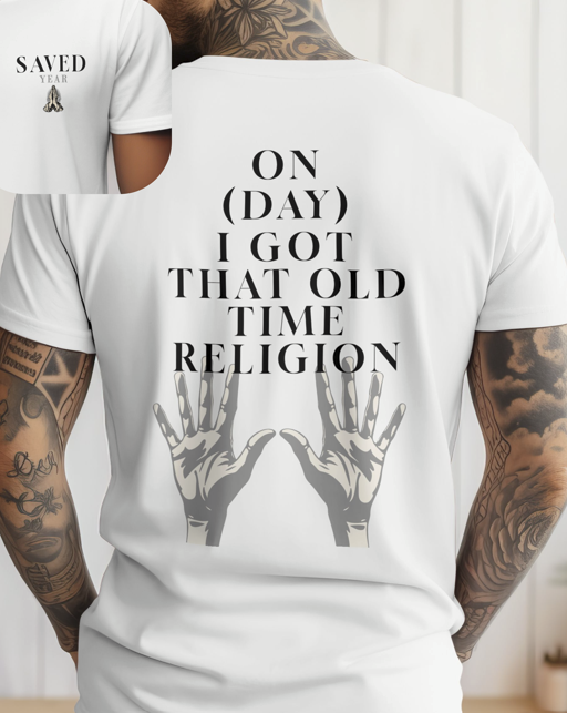 Personalized 'Old Time Religion' Custom Day of the Week and Year