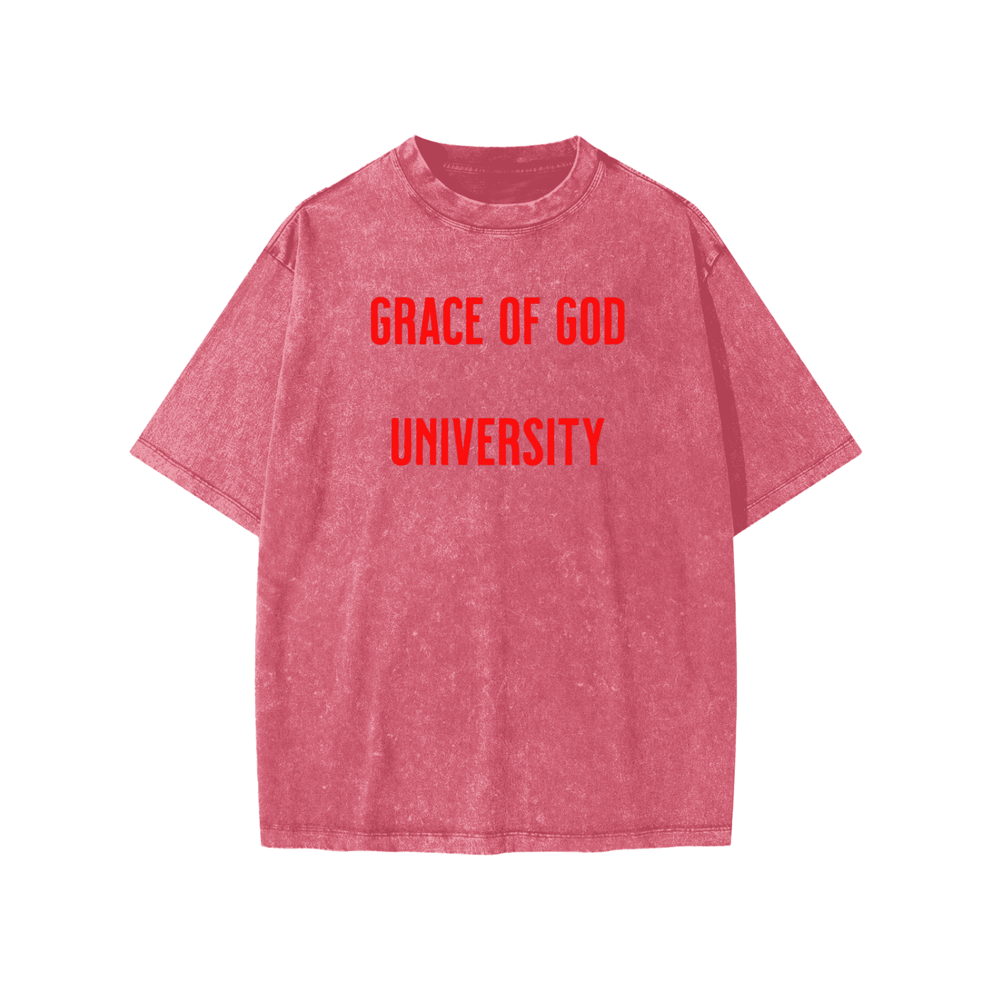 Kid's GRACE OF GOD UNIVERSITY - Oversized Long Sleeve T-Shirt - Red Letter - Tseva Clothing Co.
