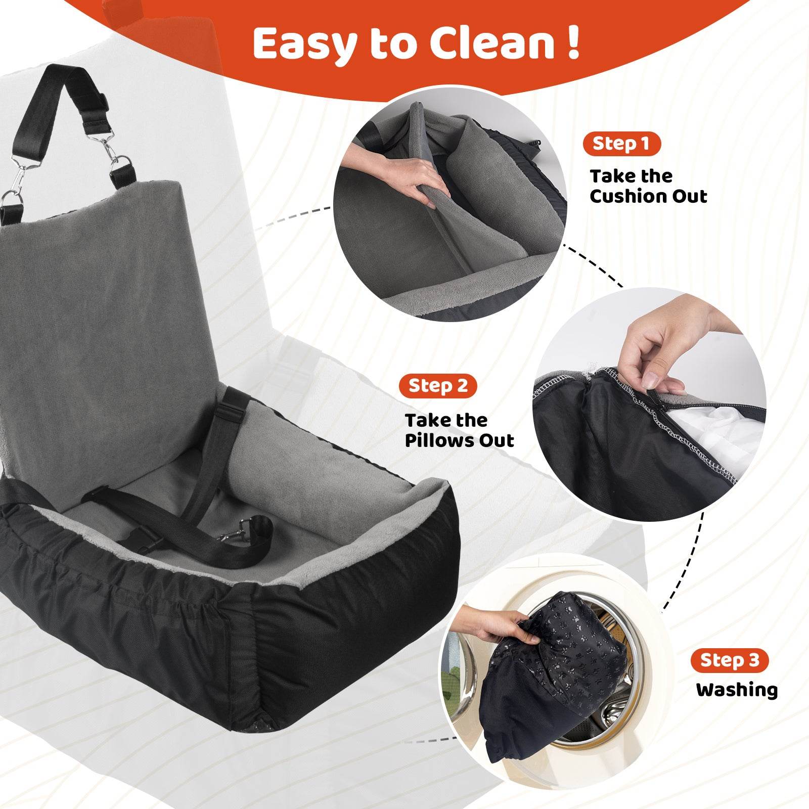 Single Pet Car Seat - For Small & Medium Dogs - Tseva Clothing Co.